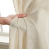 HLC.ME Abbey Faux Linen Textured Semi Sheer Privacy Light Filtering Window Grommet Thick Curtain Panels, Set of 2 - 4 of 4