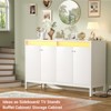 Aheaplus Storage Buffet Cabinet with LED Light - 3 of 4
