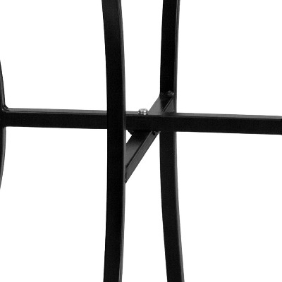 Oia Black Steel Square Patio Dining Table