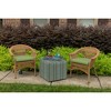 Casual Cushion Solid Sunbrella Fabric 1-Piece Indoor/Outdoor Wicker Seat Pad Cushion, 19.5"W x 19.5"L - 2 of 4