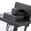C Cattleya 2-Pack Powder-Coated Black Outdoor Wall Sconces with Clear Glass Panes for Patio,Porch and Garage(E26) - 3 of 4
