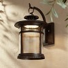 Franklin Iron Works Rustic Outdoor Wall Light LED Bronze Hanging Lantern Sconce Fixture for House Deck Porch Patio - 2 of 4