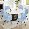 CLIHOME Set of 2 Modern Upholstered Leather Dining Chairs, Comfortable Dining Chairs with Thick Cushions & Metal Legs - 4 of 4