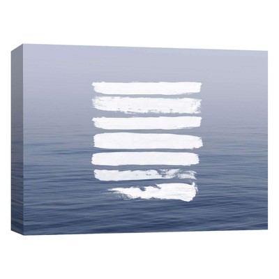 11" x 14" White Strips I Decorative Wall Art - PTM Images