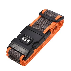 Unique Bargains Combination Lock Travel Adjustable Buckle Belt Utility Strap - 1 of 4