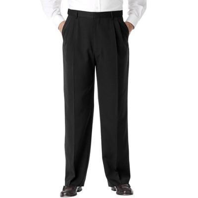 KS Signature by KingSize Men's Big & Tall  No Hassle Classic Fit Expandable Waist Double-Pleat Dress Pants