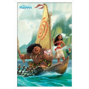 Trends International Disney Moana - Group Framed Wall Poster Prints - 1 of 4