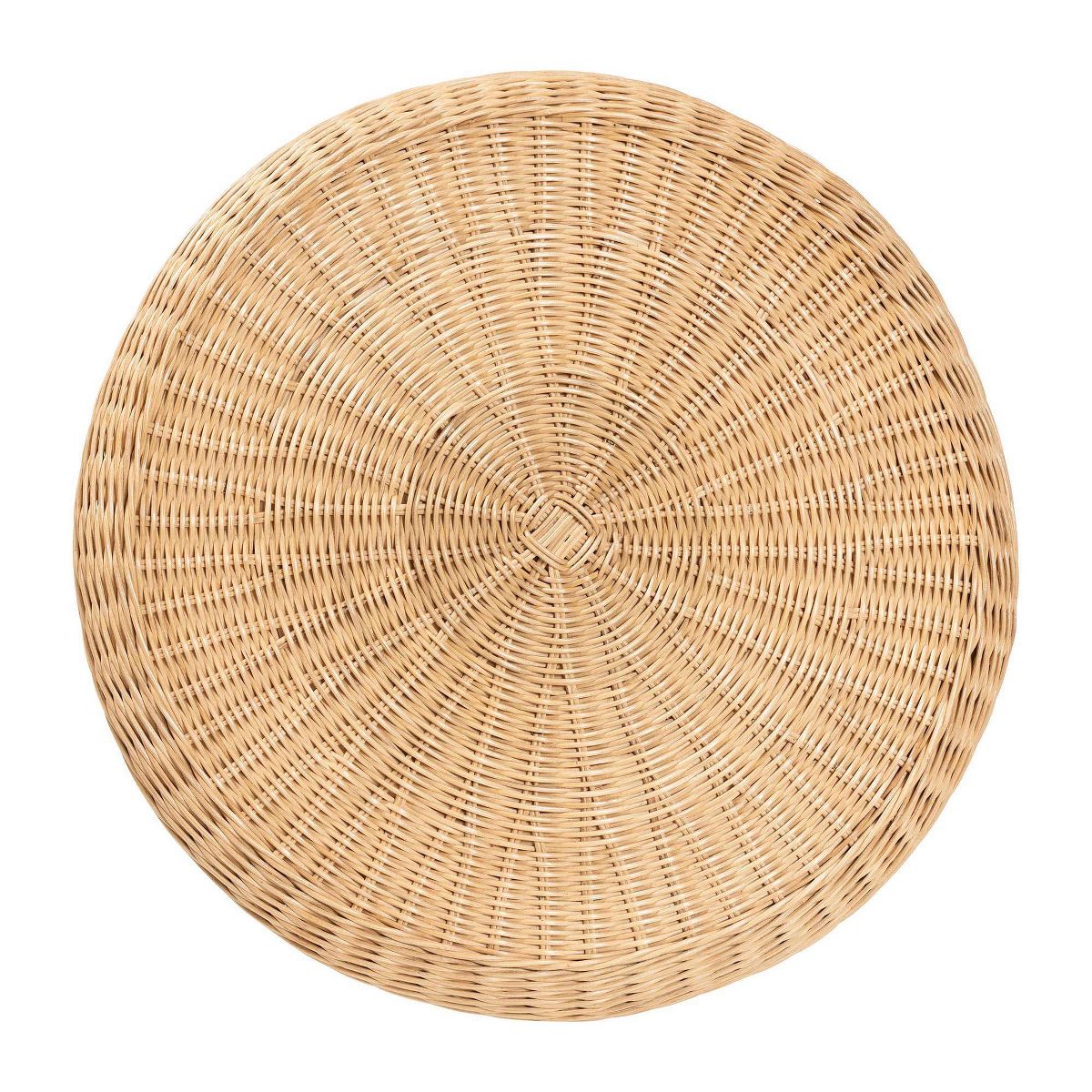 bali & pari Round Hideo Natural Rattan End Table Brown - thumbnail 5