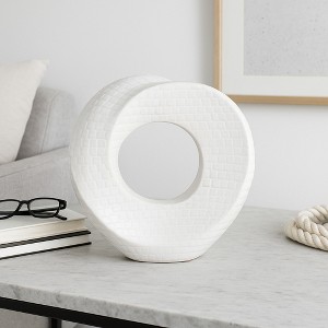 Sagebrook Home Cut-Out Sculpture - Creative Abstract Ceramic Statue For Home or Office Decor - 1 of 4