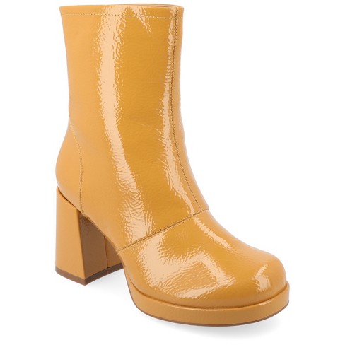 Mustard yellow outlet womens booties