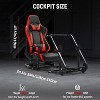 Dardoo Racing Sim Cockpit with Red Gaming Seat, Shifter Mount | Adjustable Frame for Logitech G29, G920, G923 (Steering Wheel Not Included) - 3 of 4