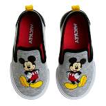 Mickey Mouse Kids Casual No Lace Shoes - Low top Canvas Slip-on Tennis Boys Sneakers - Disney Character sneaker shoe (Size 5-12 Toddler - Little Kid)