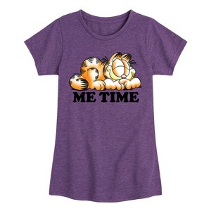 Girls' - Garfield - Me Time Sketch Fitted Short Sleeve Graphic T-Shirt - 1 of 4
