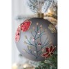 Gulches Set of 6 Dazzling 3.9" Glass Christmas Ball Ornaments - Elegant Decorative Hanging Accents for Holiday Tree and Party Decor - 4 of 4