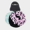 Halloween Bat Print Hair Twister Set 3pc - Pink/Silver/Black - 2 of 3