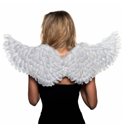 Underwraps White Angel Feather Wings Adult Costume Accessory