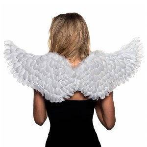 Underwraps White Angel Feather Wings Adult Costume Accessory - 1 of 4