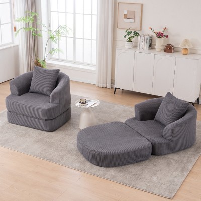 Lyngins Ultra-Portable Folding Recliner Chair, Premium Chenille Fabric Single Sofa Chair, Space-Saving Fold-to-Flat Accent Chair for Small Spaces