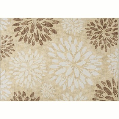 Fulvari Area Rug Non-Slip Floral Washable Living Room Throw Small Stain Resistant Rugs Low-Pile Rugs Boho Rugs