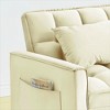 Single Recliner Velvet 3-in-1 Convertible Sofa with Adjustable Back - 4 of 4