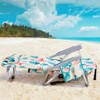 VisioGear Outdoor Portable Chairs, Folding Beach Chair with Side Pouches, Foldable Camping Chair with Headrest, Multicolored, 24.8"*25.6"*32.28" - 2 of 4