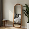 Wooakway Arch Solid Wood Accent Mirror Ornate Wall Mirror Vintage Full Length Mirror Walnut/White/Black/Charcoal/Weathered White - 3 of 4