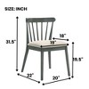 Kumasinova 2 Pcs Rustic Dining Chairs with Soft Cushion,Vintage Side Chairs for Kitchen & Dining Room,Rubberwood Armless Chair with 250lbs Max - 3 of 4