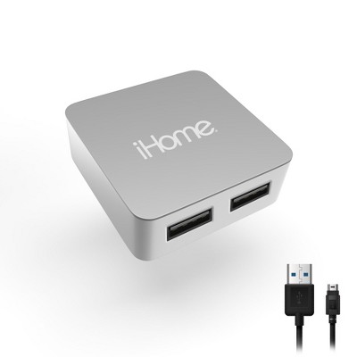 iHome USB Hub - Compact and Portable Hub with 4 USB Ports - Efficient Splitter for Laptop & Multiple Devices