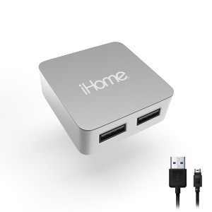 iHome USB Hub - Compact and Portable Hub with 4 USB Ports - Efficient Splitter for Laptop & Multiple Devices - 1 of 4