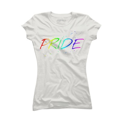 Design By Humans Sleek Pride Rainbow Text By Kasparovx T-Shirt - Athletic Heather - Medium