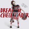 Joyfy Girls Spooky Zombie Cheerleader Halloween Costume Set with Pom Poms | "Fearleader" Halloween Outfit with Top, Skirt & Accessories for Kids - 2 of 4