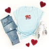 S.W.Smiley Be Mine Hearts Distressed - Women's Short Sleeve Graphic T-Shirt - 2 of 4