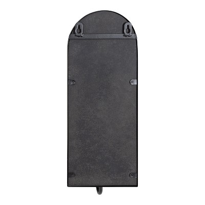Ezerin Black Metal and Mirror Arched Wall Sconce, 16"
