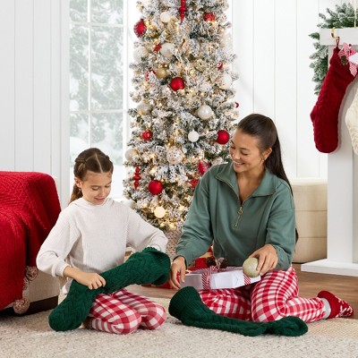 4.5ft White Snow Flocked Pre-Lit Pencil Christmas Tree