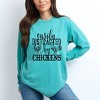 Simply Sage Market Women's Distracted By Chickens Long Sleeve Garment Dyed Tee - 2 of 2