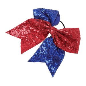 Unique Bargains Women's Halloween Sequin Bow Hair Elastics 1 Pc - 1 of 4