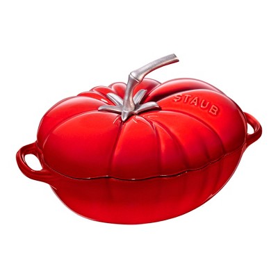 Staub Cast Iron 1.75-qt Heart Cocotte - Cherry : Target