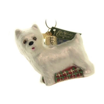 Old World Christmas 2.25" Westie Ornament Dog Puppy  -  Tree Ornaments