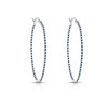 Chic and Stylish Colored Cubic Zirconia Slim Large Hoop Earrings for a Bold and Radiant Statement - 2 of 3