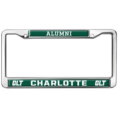 UNC Charlotte Alumni Logo Full Size Standard License Plate Metal Frame