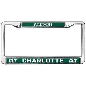 UNC Charlotte Alumni Logo Full Size Standard License Plate Metal Frame - 1 of 4