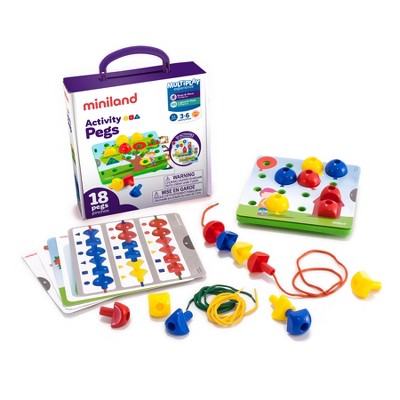 Miniland Educational Activity Pegs, 30 Pieces