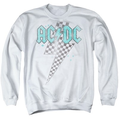 Acdc Skewed Cherboard Bolt Adult Crewneck Sweatshirt