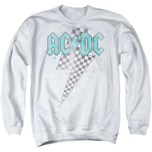 Acdc Skewed Cherboard Bolt Adult Crewneck Sweatshirt - 1 of 4