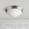 360 Lighting Davis Modern Ceiling Light Flush Mount Fixture 15" Wide Oil Rubbed Bronze 3-Light Frosted Glass Dome Shade for Bedroom Kitchen Hallway - 2 of 4
