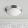 360 Lighting Davis Modern Ceiling Light Flush Mount Fixture 15" Wide Oil Rubbed Bronze 3-Light Frosted Glass Dome Shade for Bedroom Kitchen Hallway - image 2 of 4