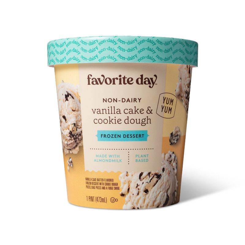 Non-Dairy Plant Based Vanilla Cake &#38; Cookie Dough Frozen Dessert - 16oz - Favorite Day&#8482;, 1 of 11