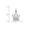Black Bow Jewelry Sterling Silver Zeta Tau Alpha Greek Life Extra Small Pendant - 2 of 3