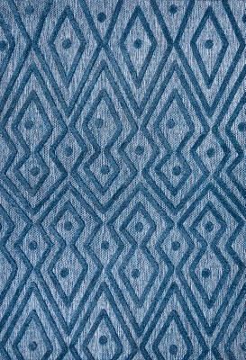 Navy Diamond Flat Woven Indoor/Outdoor Area Rug
