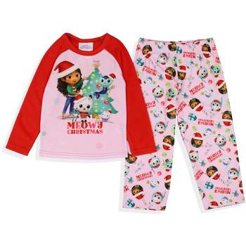 Gabby's Dollhouse Toddler Girls' Meowy Christmas Show Sleep Pajama Set Pink